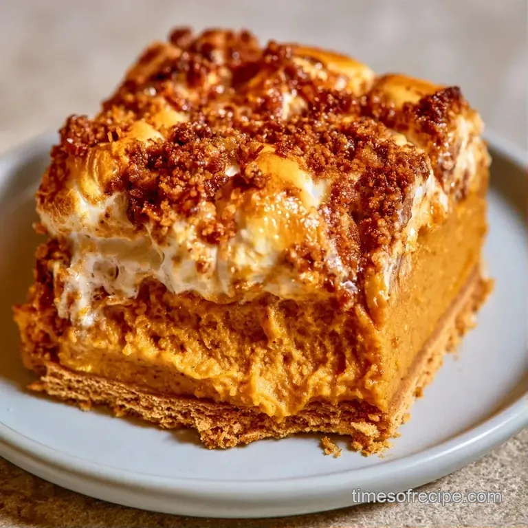 Neatly stacked treats on a rustic platter, featuring gooey white marshmallow and a hint of orange spiced filling.