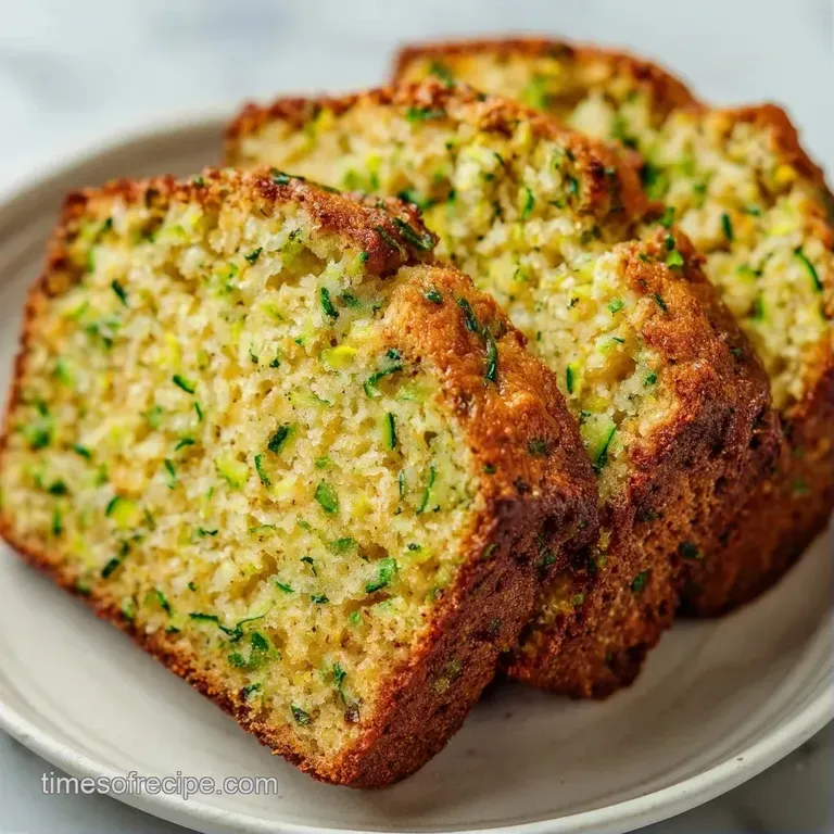 A thick slice of moist spiced cake on a white ceramic plate with a pat of melting butter and a fresh mint sprig.