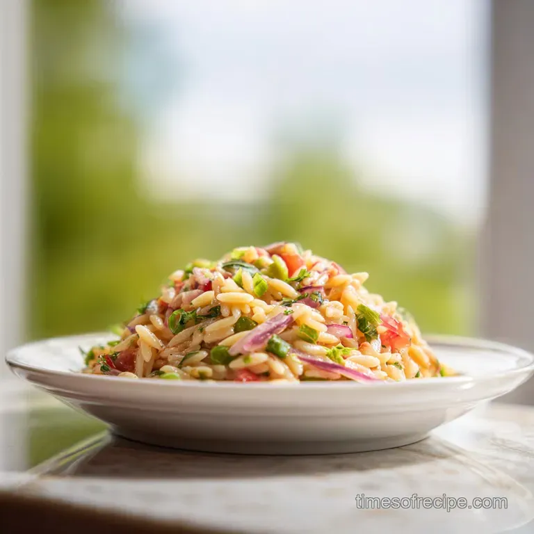 Rainbow Orzo Salad: Fresh and Crunchy