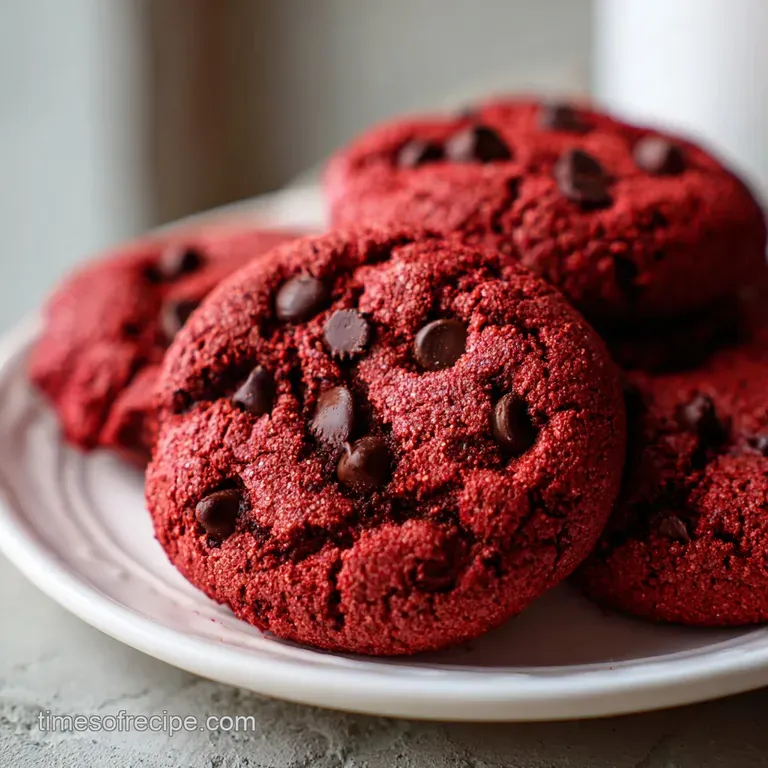 Red Velvet Chocolate Chip Cookies