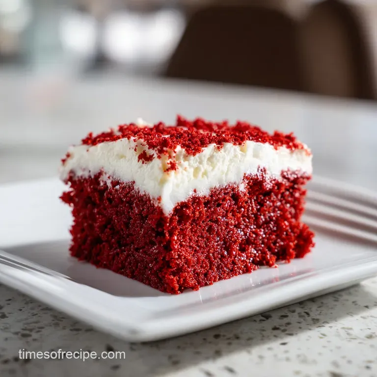Red Velvet Poke Cake: Creamy and Rich
