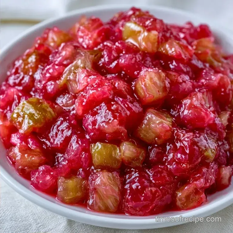 Tangy Low-Sugar Rhubarb Freezer Jam