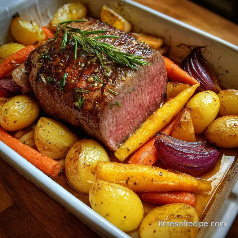 Roast Beef Root Vegetable SheetPan Dinner: Hearty & Flavorful
