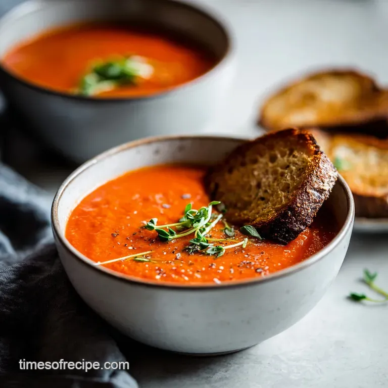 Cream of Tomato Soup: Velvety and Roasted