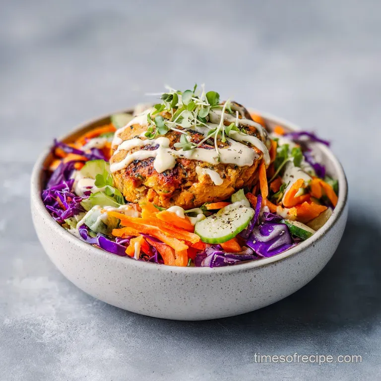 Sweet Potato Burger Bowl: Crispy and Savory