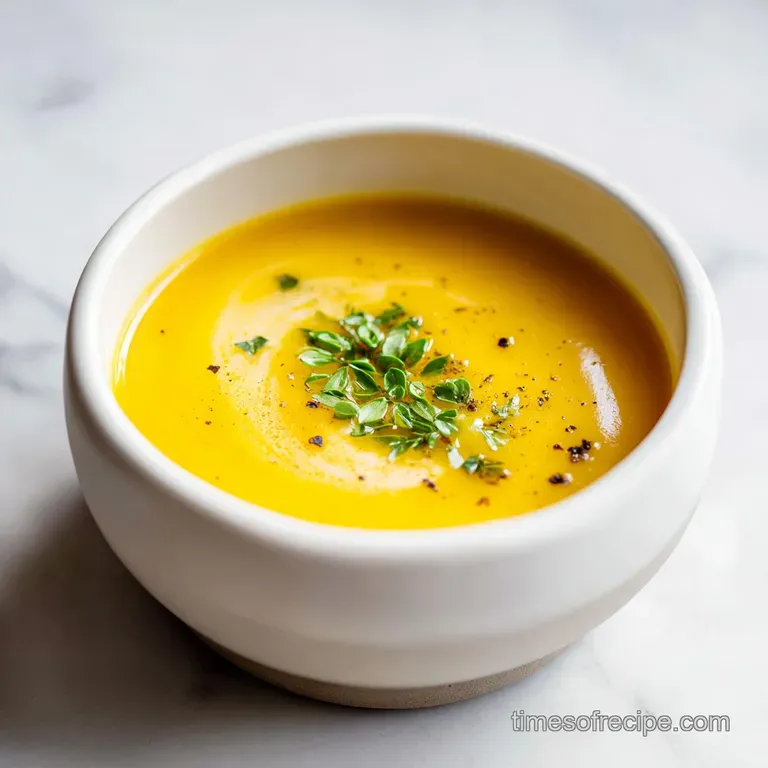 Golden-hued broth poured into a white bowl, adorned with fresh parsley and a swirl of olive oil