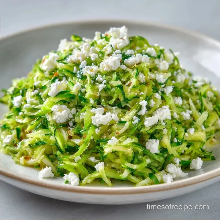 Saut&eacute;ed Shredded Zucchini: Tender-Crisp with Feta