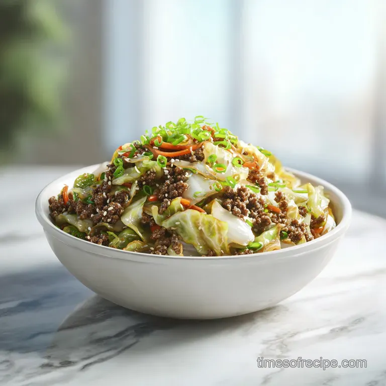 Savory Chinese Ground Beef and Cabbage: Crisp and Tender