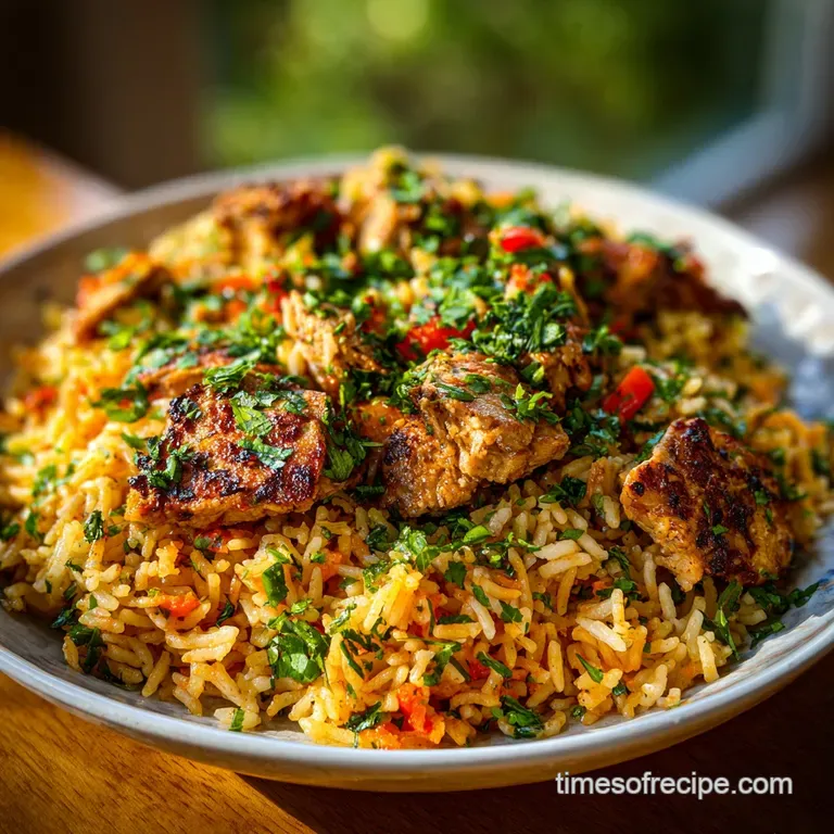 Shawarma Chicken Rice: Smoky & Earthy