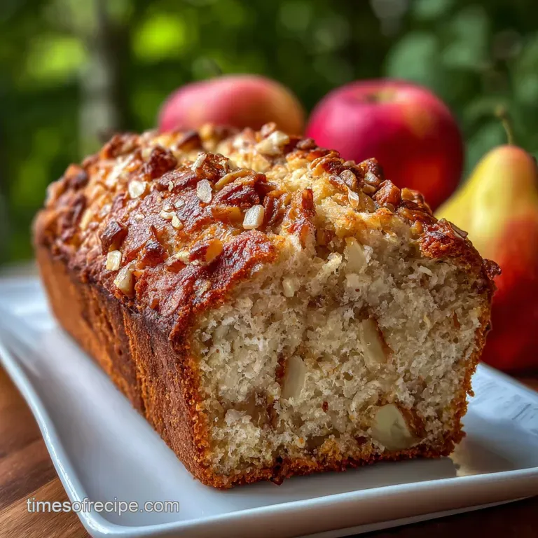 Homemade Apple Bread with Shredded Apple