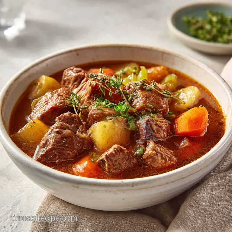Slow Cooker Poor Mans Stew: Savory and Tender