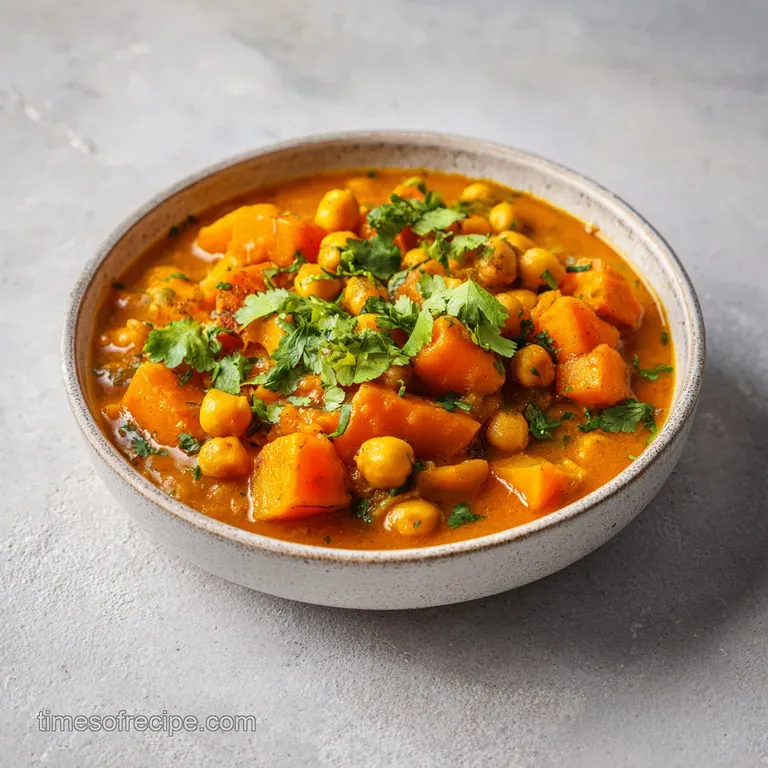 Slow Cooker Sweet Potato and Chickpea Curry