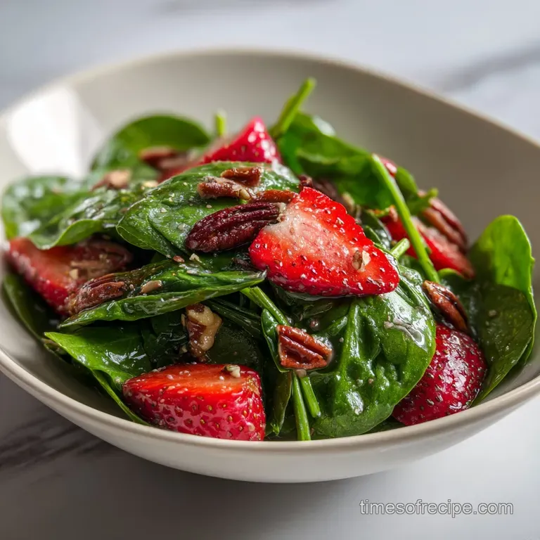 Spinach Strawberry Salad with Pecans
