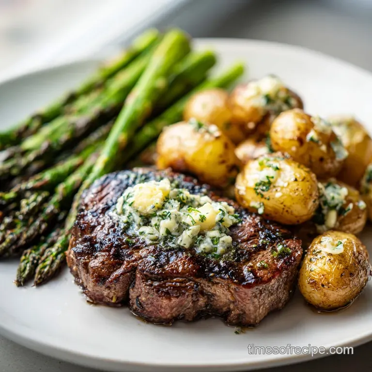 Garlic Smashed Potatoes & Balsamic Asparagus