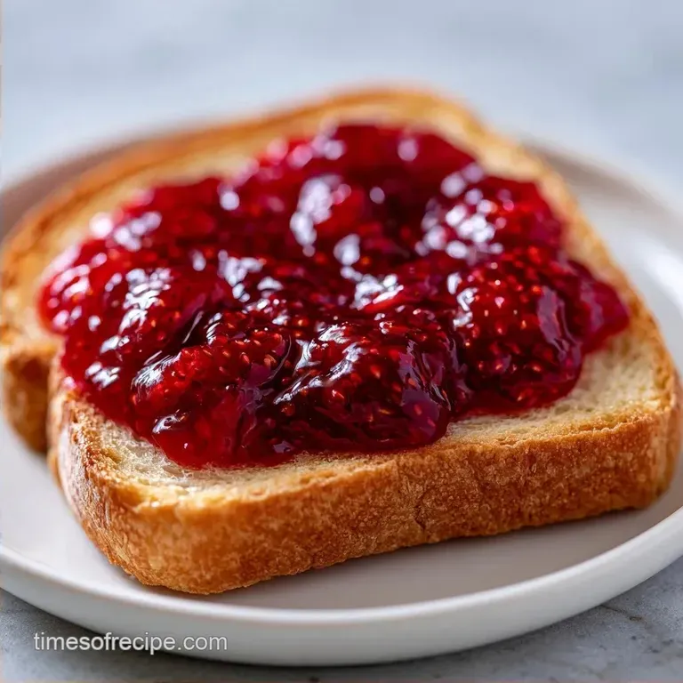 Red Strawberry Rhubarb Jam in 30 Minutes