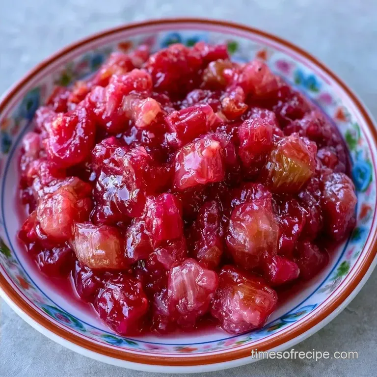 Three Ingredient Rhubarb Jam: Tart and Glossy