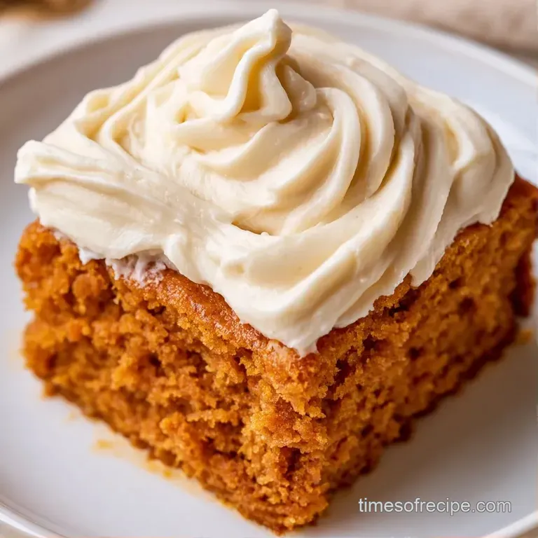 A slice of moist orange cake topped with a swirl of whipped cream and a pinch of cinnamon on a slate plate.