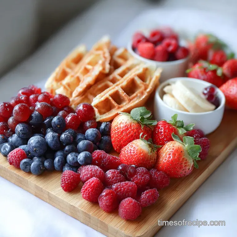 Valentine s Day Waffle Board with Fresh Berries