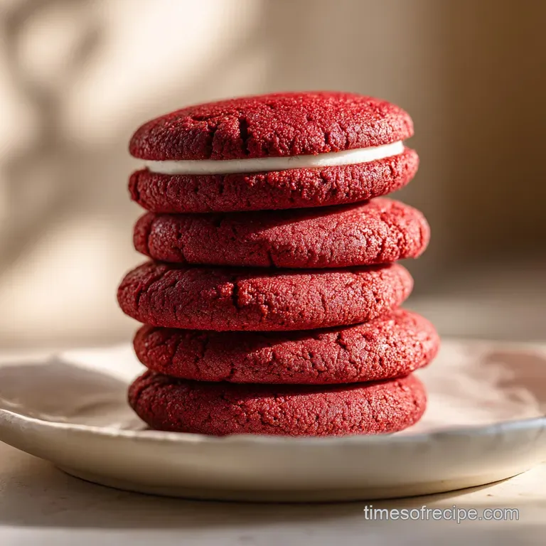 Red Velvet Cookies with Cream Cheese Heart