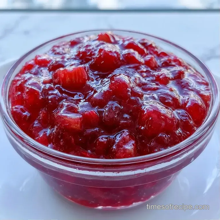 A glossy swirl of deep pink fruit preserve atop a toasted golden brioche slice on a white marble plate.