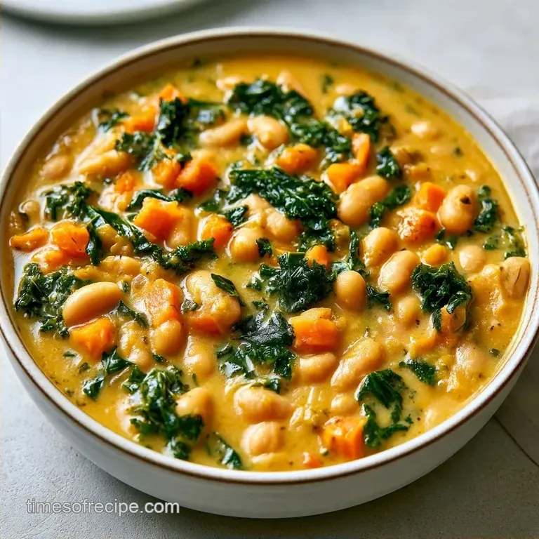 Creamy White Bean Soup with Kale