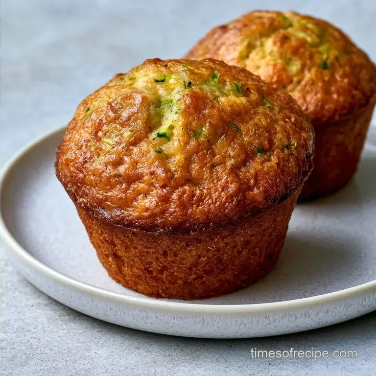 Moist Zucchini Banana Muffins