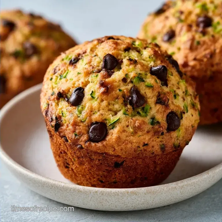 Tender Zucchini Chocolate Chip Muffins